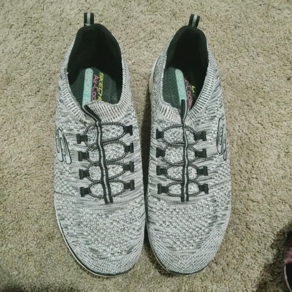 Skechers Gray Knit Sneakers